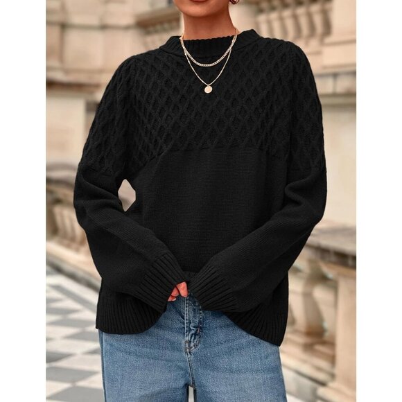 Versatile Chunky Knit Pullover Sweater for Women - All Occasions, Sizes S-XL - Picture 2 of 8